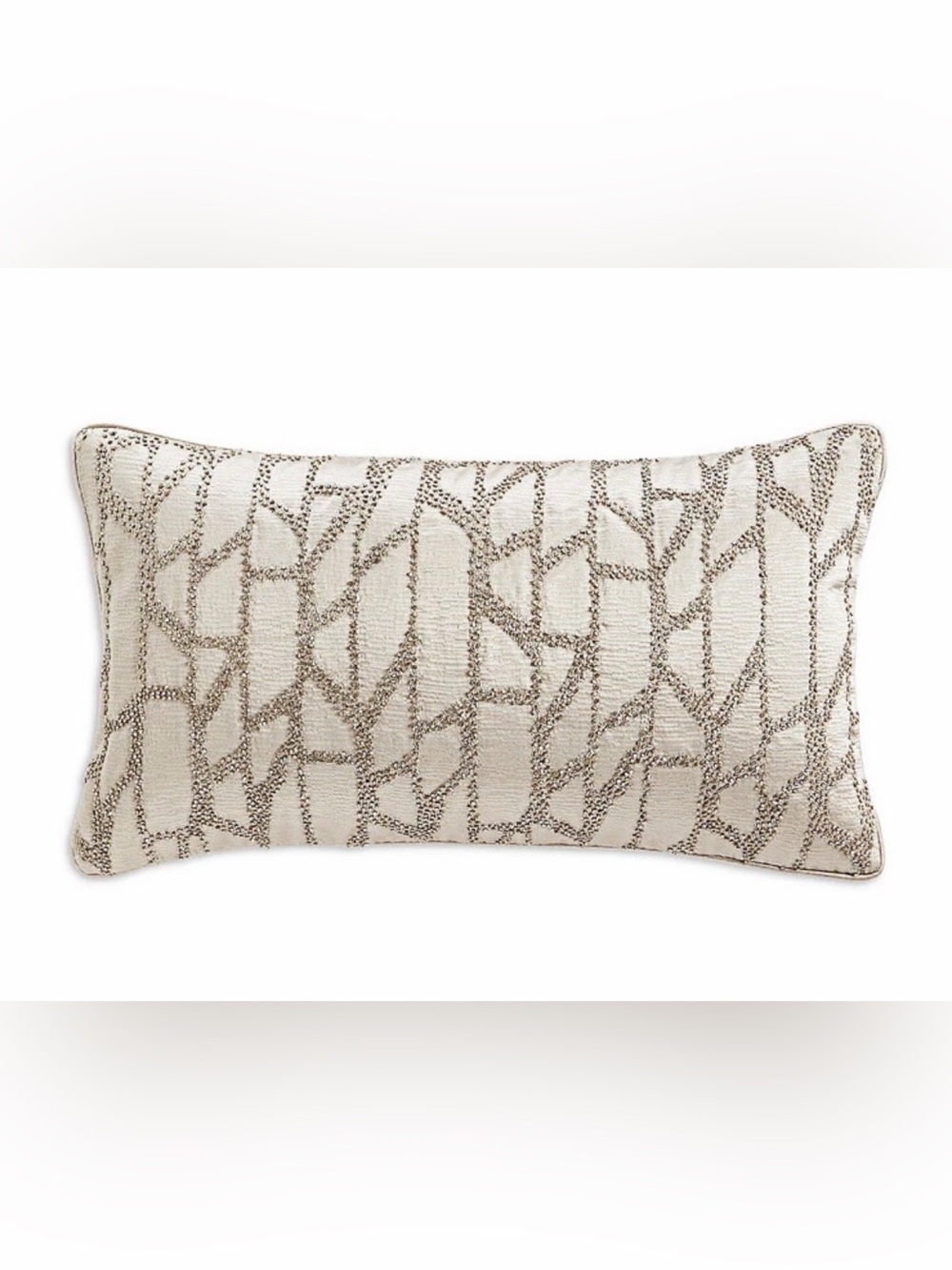 2 Hudson Park Deco Step Beaded Decorative Pillows